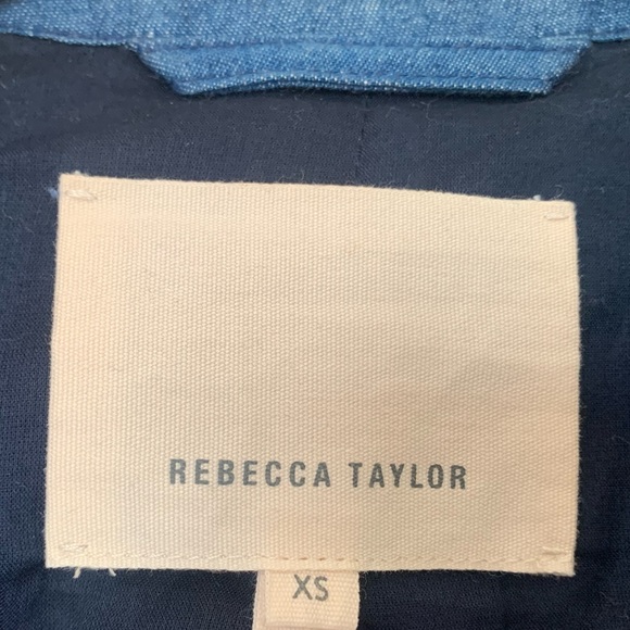 Rebecca Taylor Cropped Chambray Patchwork Jacket. Size: XS. Excellent condition - Picture 5 of 11